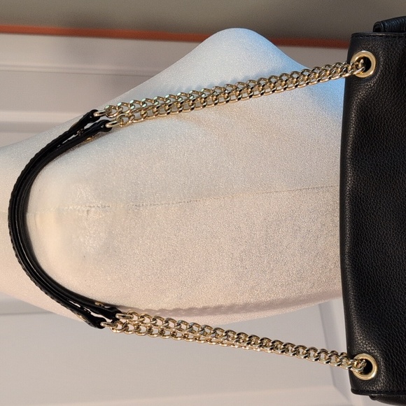 Michael Kors Black and Gold Leather Shoulder Bag - Picture 3 of 13